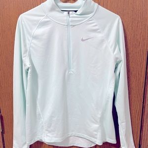 Light teal Nike running quarter zip